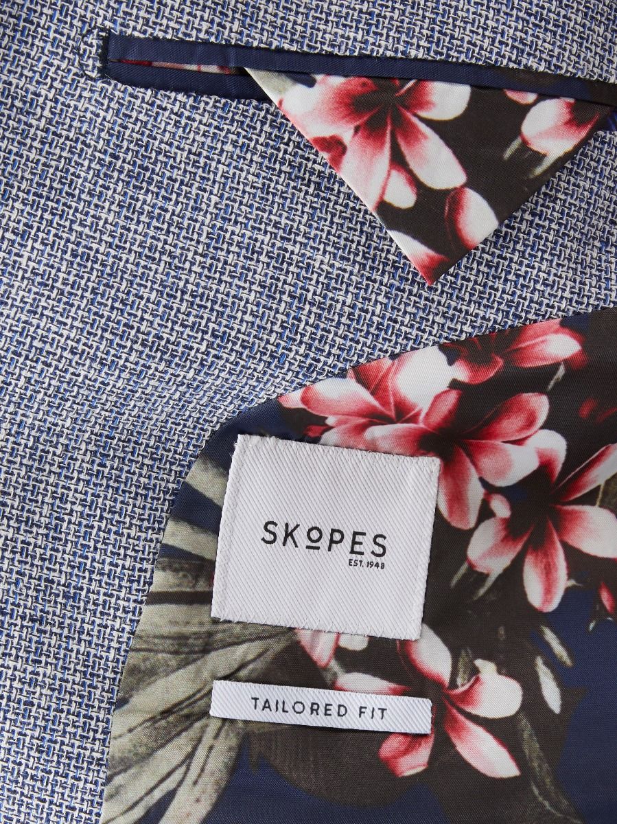 Skopes Portale Blue Basketweave Jacket Blue
