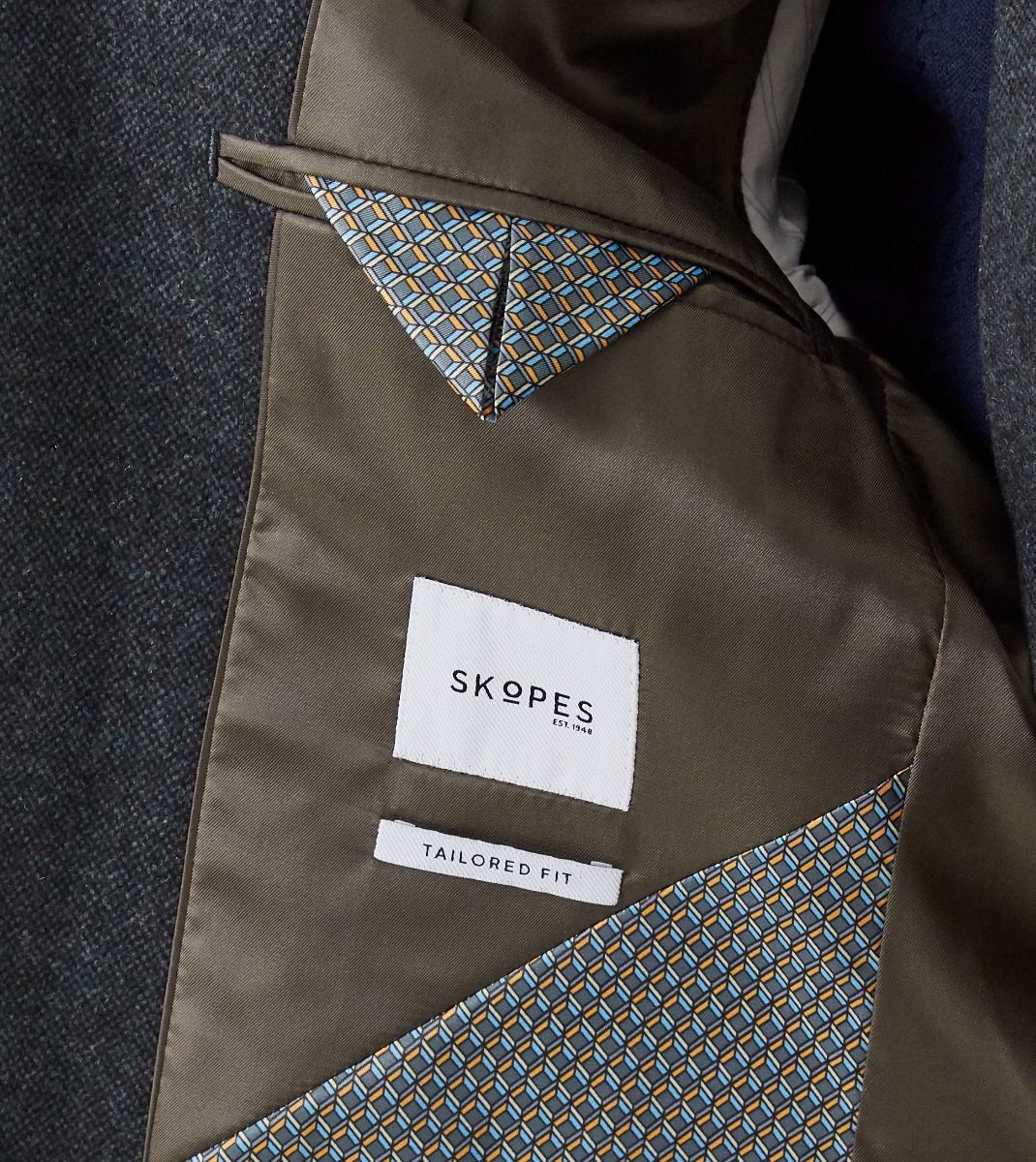 Skopes Ruthin Teal Tweed Sports Jacket Teal
