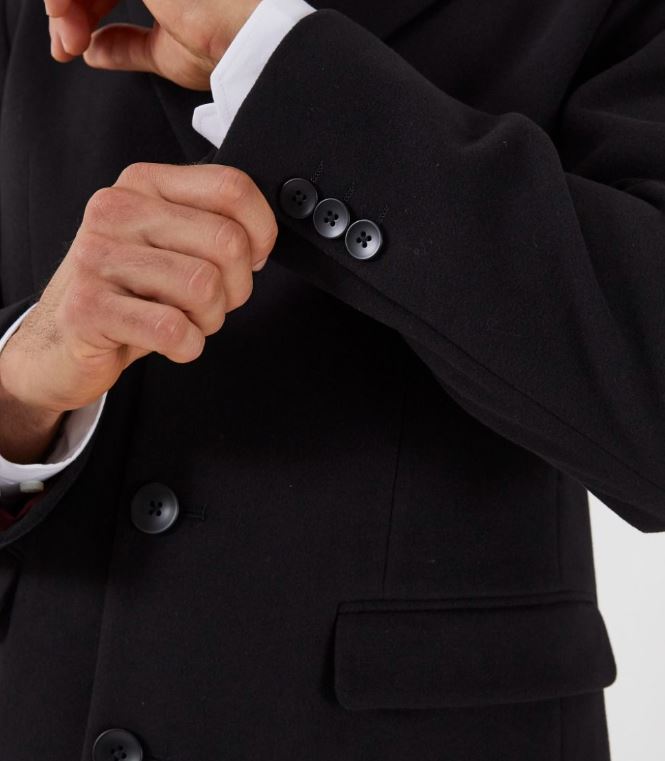 Skopes Stratford Black Wool Coat Black