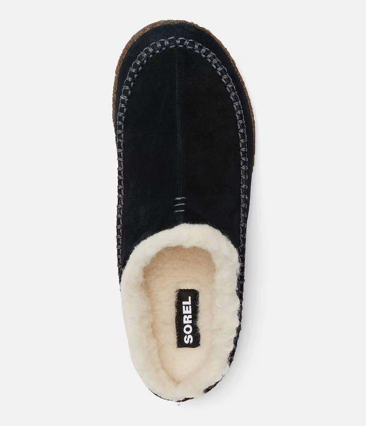 Sorel Lanner Ridge Lined Black Slippers Black