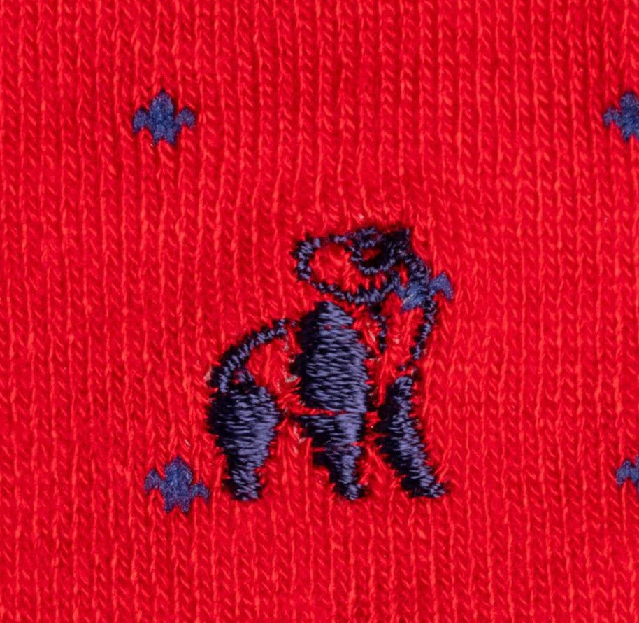 Swole Panda Bamboo Red Spotted Socks Red