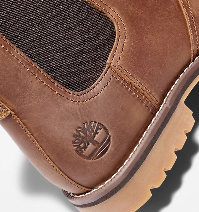 Timberland Larchmont Chelsea Rust Boots Brown