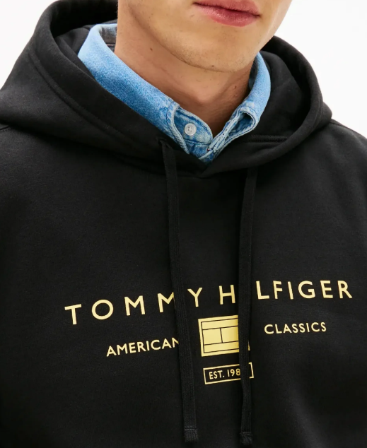 Tommy Hilfiger Brand Love Black Hoodie Black