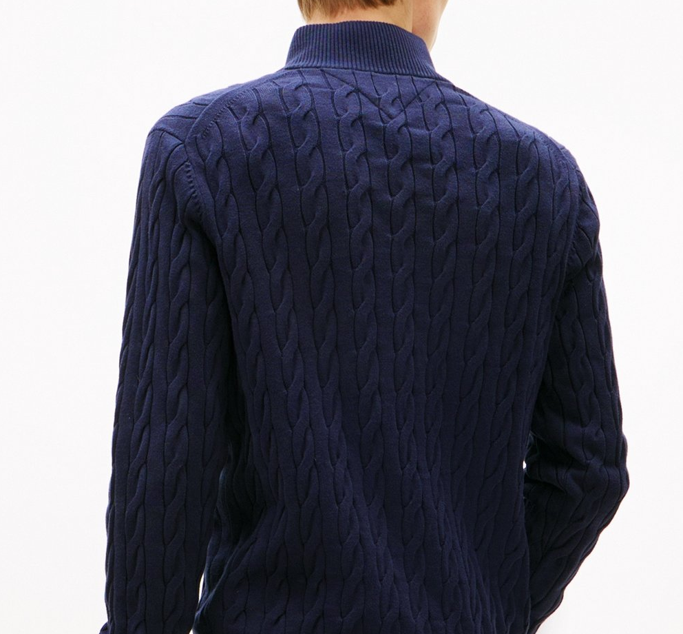 Tommy Hilfiger Cable Knit Half Zip Navy Navy