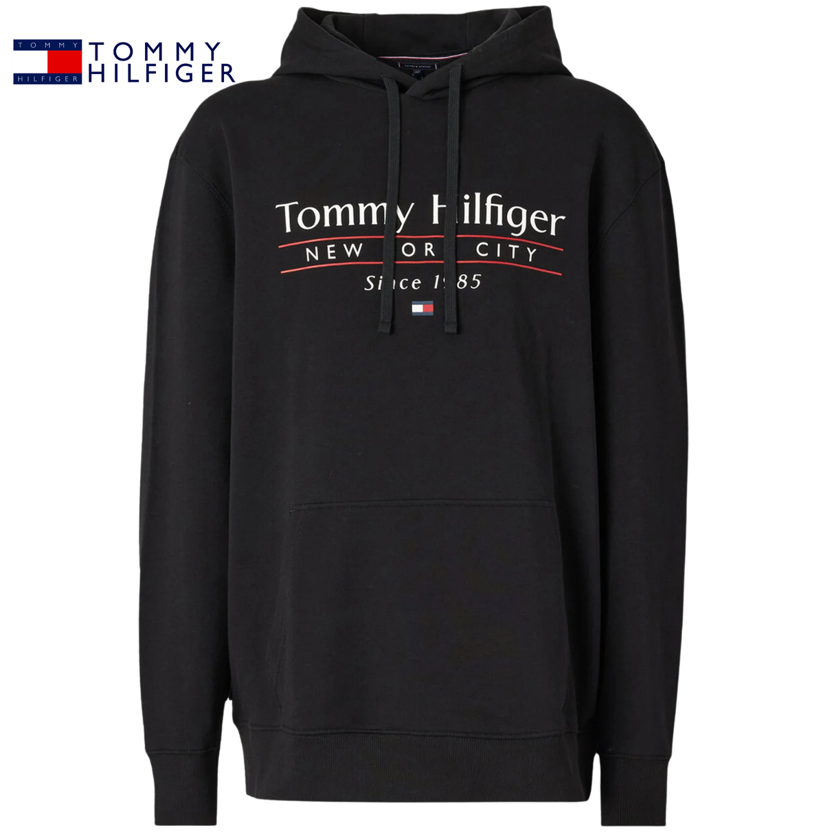 Tommy Hilfiger New York City Logo Hoodie Black