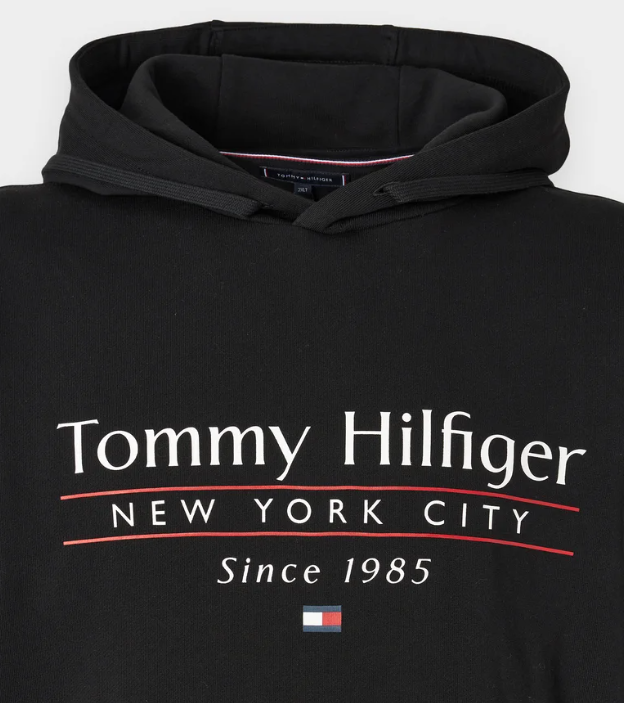 Tommy Hilfiger New York City Logo Hoodie Black