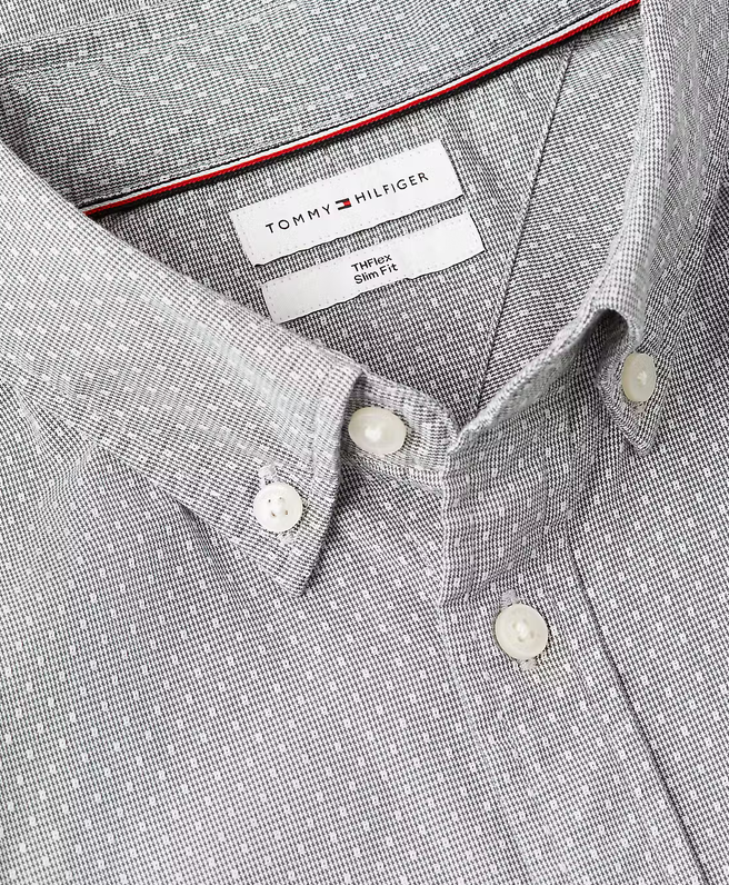 Tommy Hilfiger Flex Grey Spotted Shirt Grey