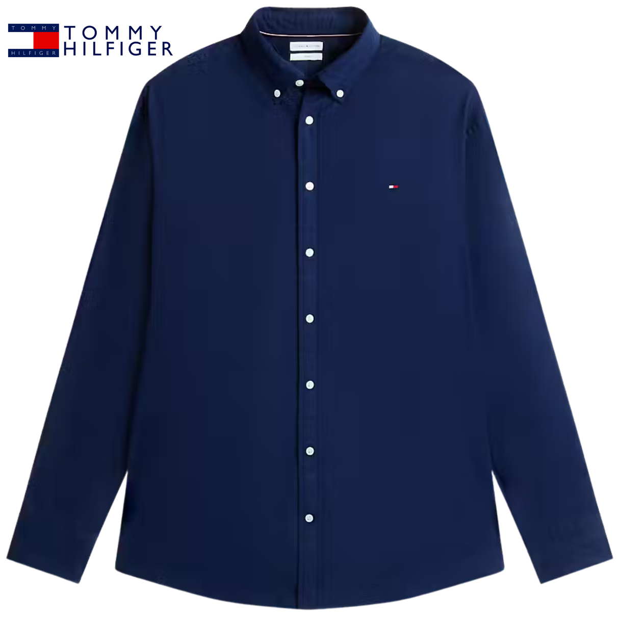 Tommy Hilfiger Solid Flannel Navy Shirt Navy
