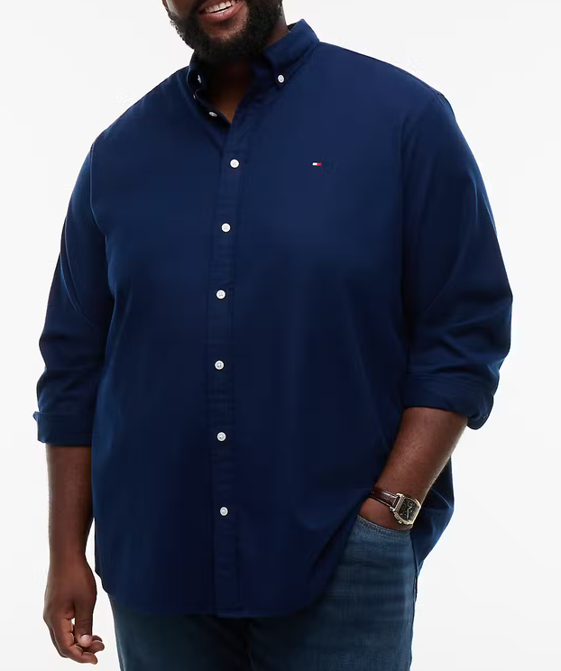 Tommy Hilfiger Solid Flannel Navy Shirt Navy