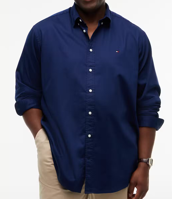 Tommy Hilfiger Flex Dobby Navy Shirt Navy