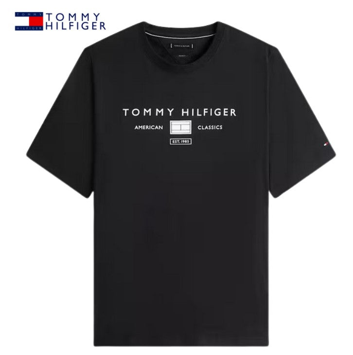 Tommy Hilfiger Brand Love Logo Black Tee Black