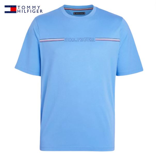 Tommy Hilfiger Stripe Chest Blue T-Shirt Blue