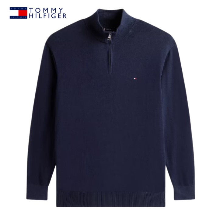 Tommy Hilfiger Cashmere Mock Neck Navy
