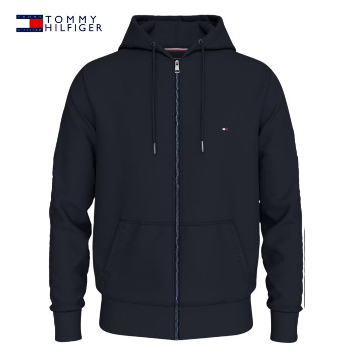 Tommy Hilfiger Flag Logo Navy Zip Hoodie Navy