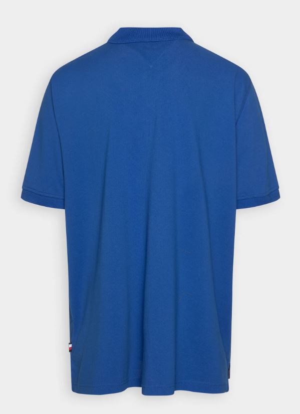 Tommy Hilfiger Flag Placket Blue Polo Blue