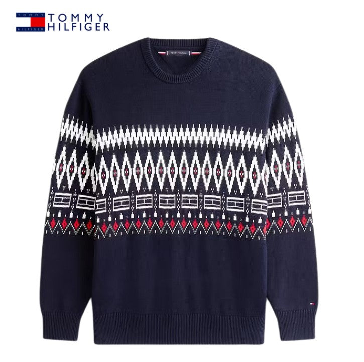 Tommy Hilfiger D-Ivory Petal Round Sweat Navy