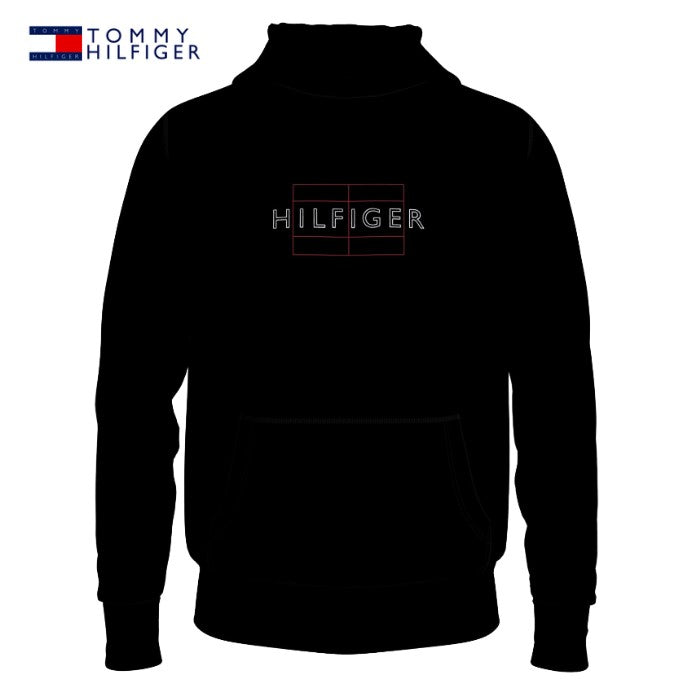 Tommy Hilfiger Linear Flag Black Hoodie Black