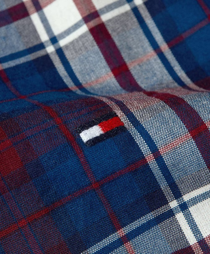 Tommy Hilfiger Poplin Red & Blue Check Blue