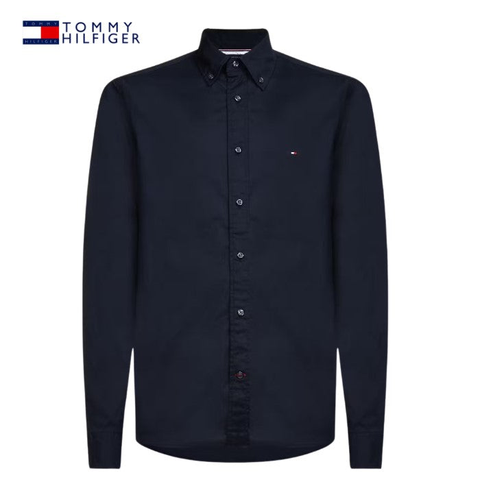 Tommy Hilfiger Poplin Flex Navy Shirt Navy