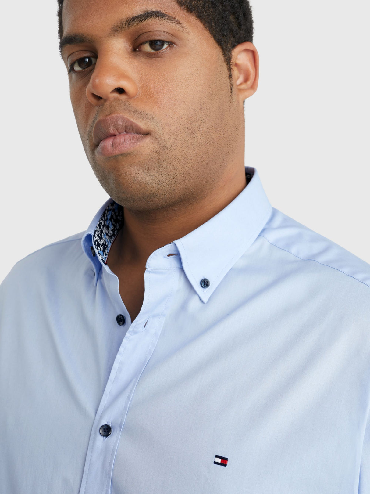 Tommy Hilfiger Poplin Sky Blue Shirt Blue