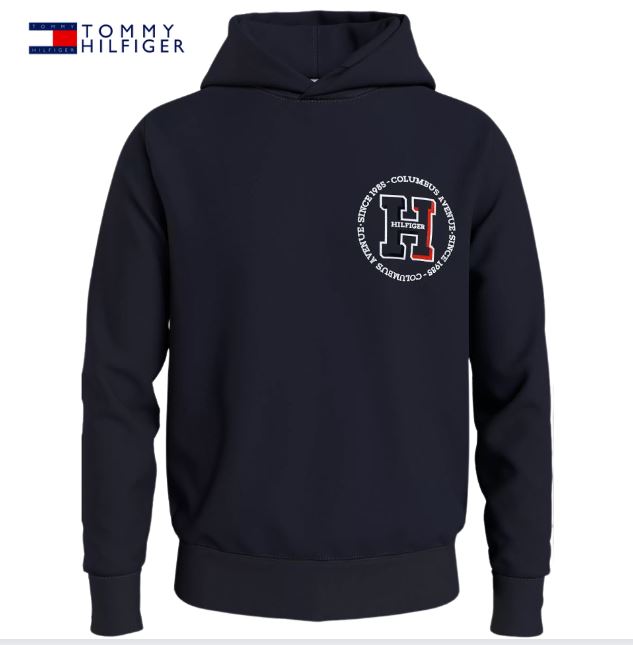 Tommy Hilfiger Round Logo Navy Hoodie Navy