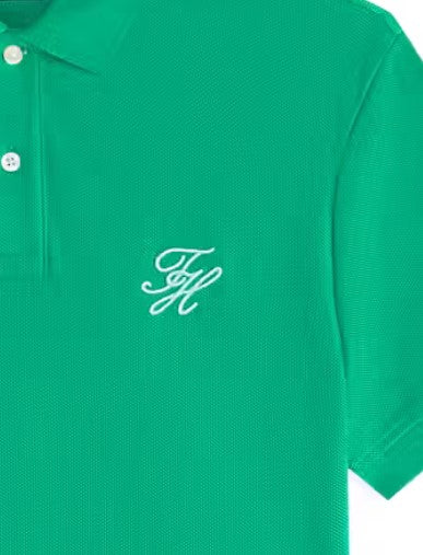 Tommy Hilfiger Script Logo Jade Polo Green
