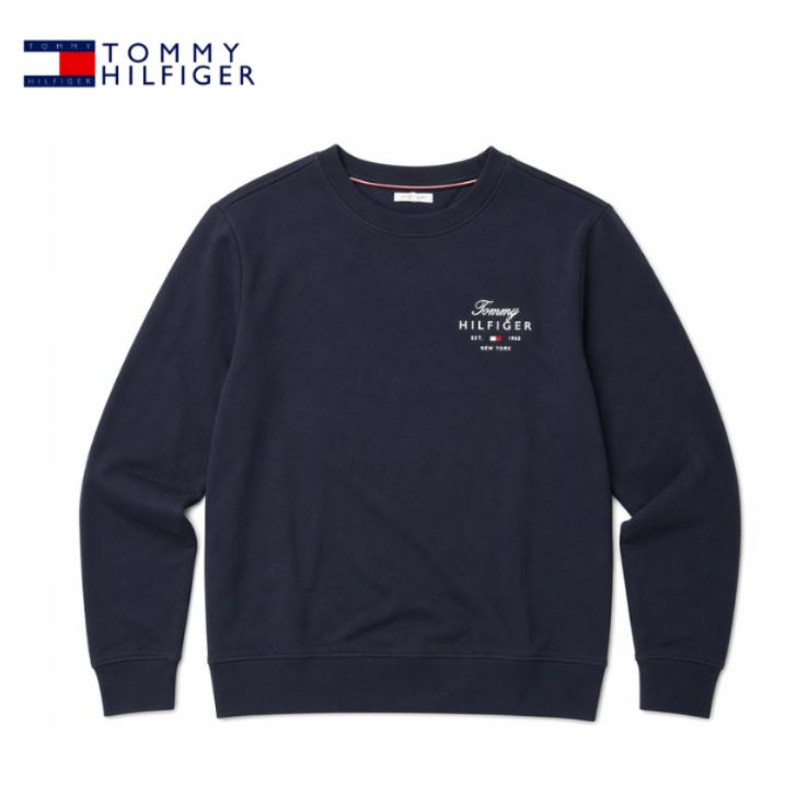 Tommy Hilfiger Script Stack Sweatshirt Navy