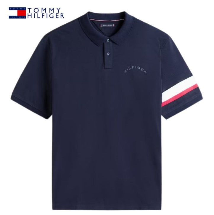 Tommy Hilfiger Sleeve Tape Navy Polo Navy