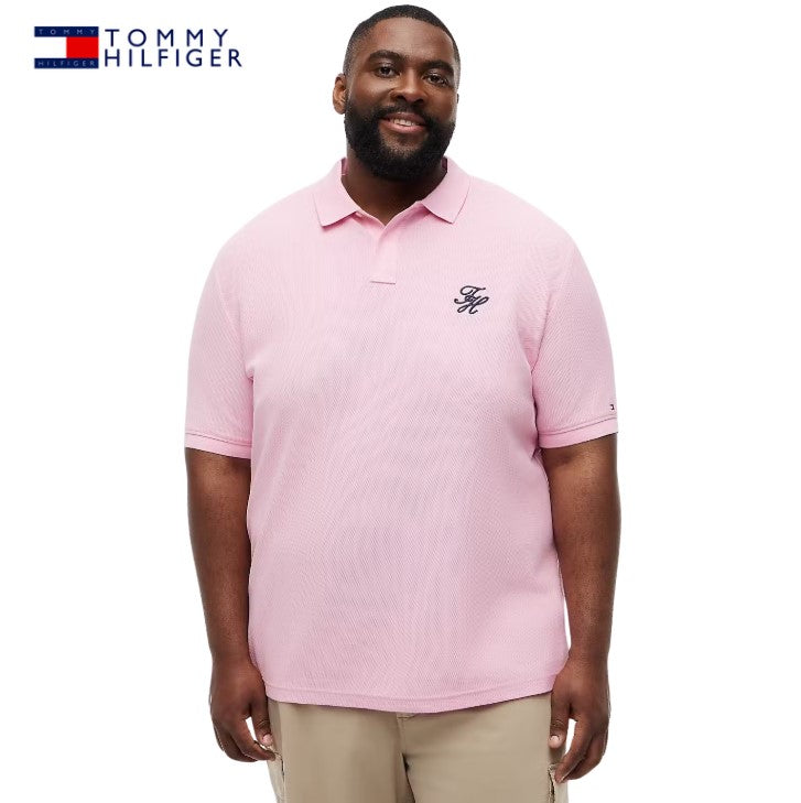 Tommy Hilfiger Script Logo Pink Polo Pink