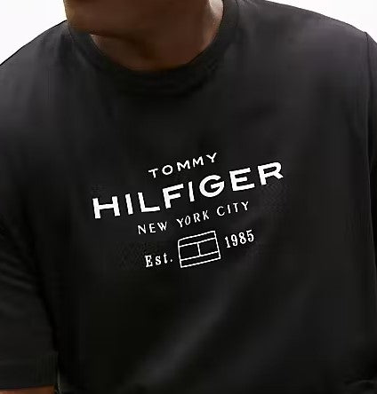 Tommy Hilfiger Stack Graphic Black Tee Black
