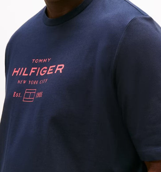 Tommy Hilfiger Stack Graphic Navy Tee Navy