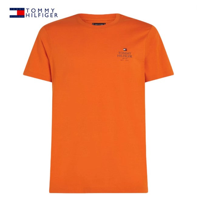 Tommy Hilfiger Stack Logo Orange Tee Orange