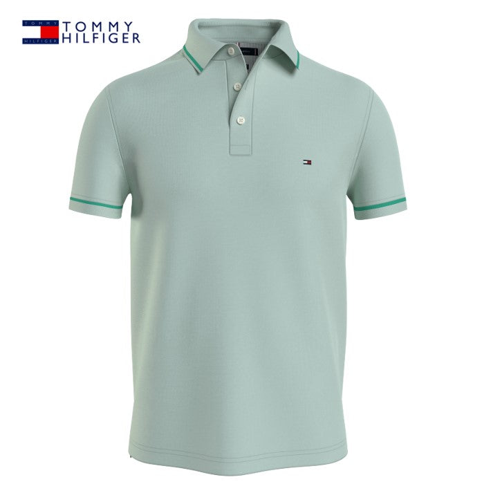 Tommy Hilfiger Tipped Mint Polo Shirt Green