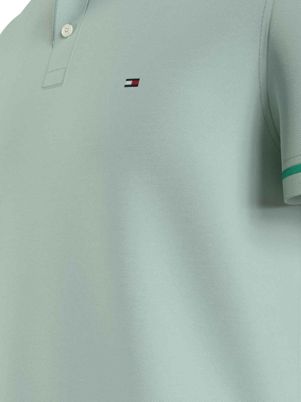 Tommy Hilfiger Tipped Mint Polo Shirt Green