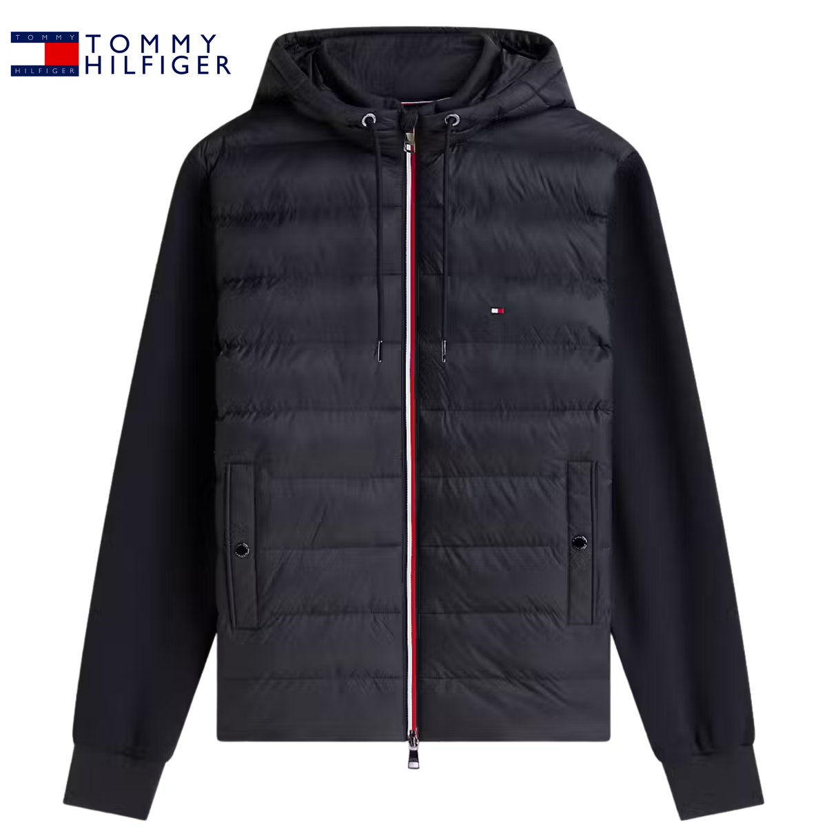 Tommy Hilfiger Mix Media Hooded Jacket Navy