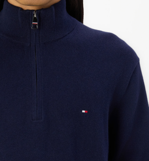 Tommy Hilfiger Cashmere Mock Neck Navy