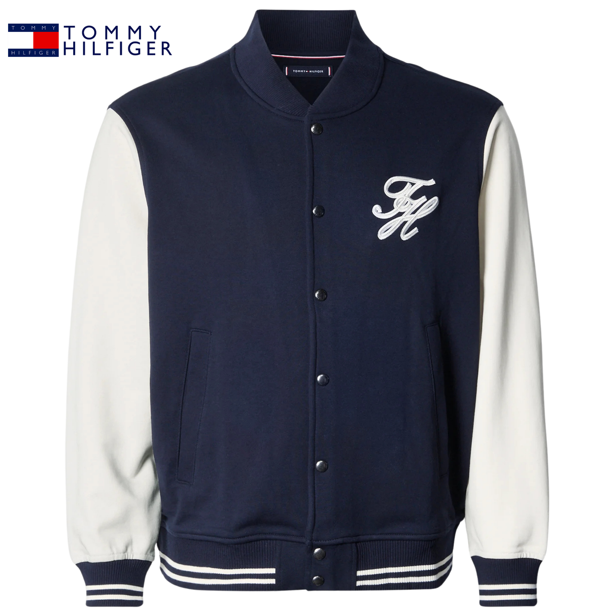 Tommy Hilfiger Script Logo Bomber Jacket Navy