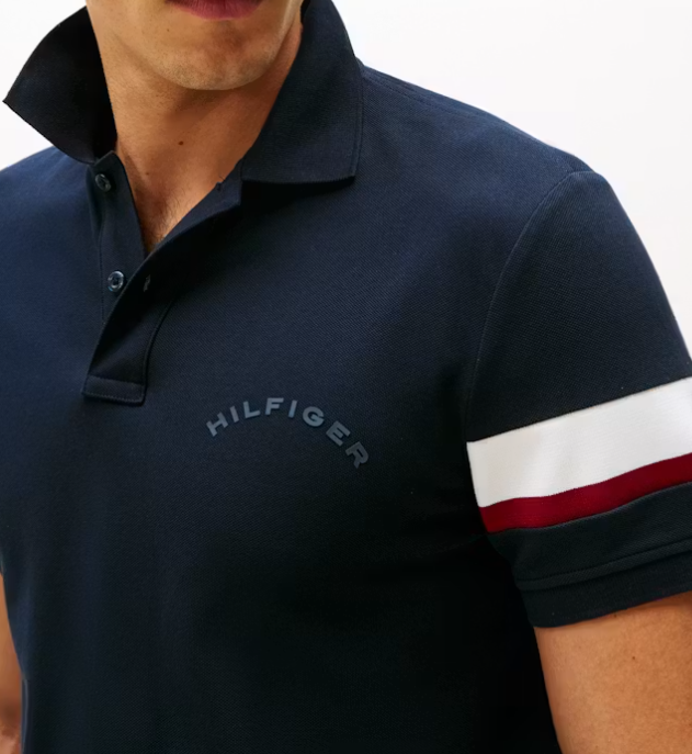 Tommy Hilfiger Sleeve Tape Navy Polo Navy