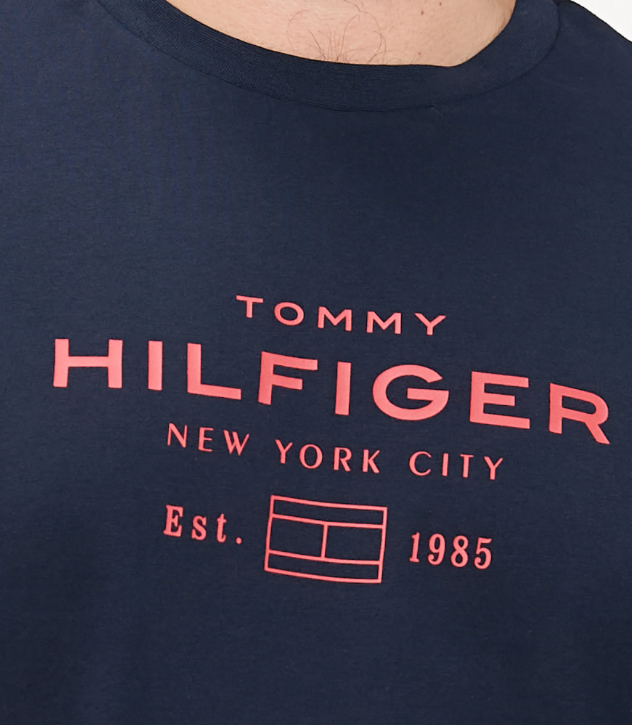 Tommy Hilfiger Stack Graphic Navy Tee Navy