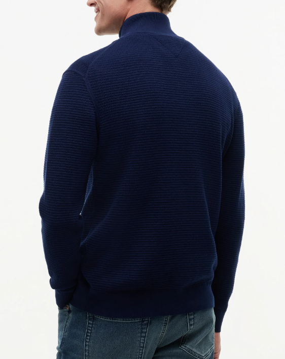Tommy Hilfiger Structered Zip Sweater Navy