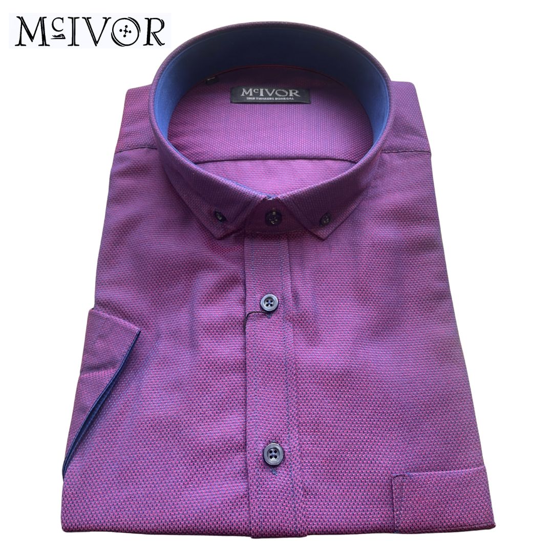 Mc Ivor Tony Wine Detail Shirt Wine