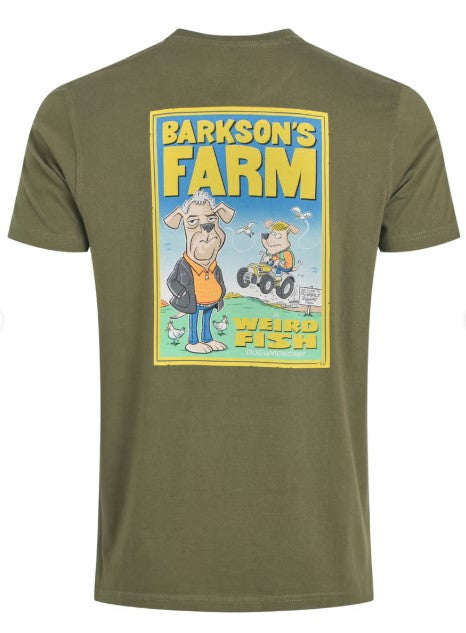Weird Fish Barksons Farm Green T-Shirt Green