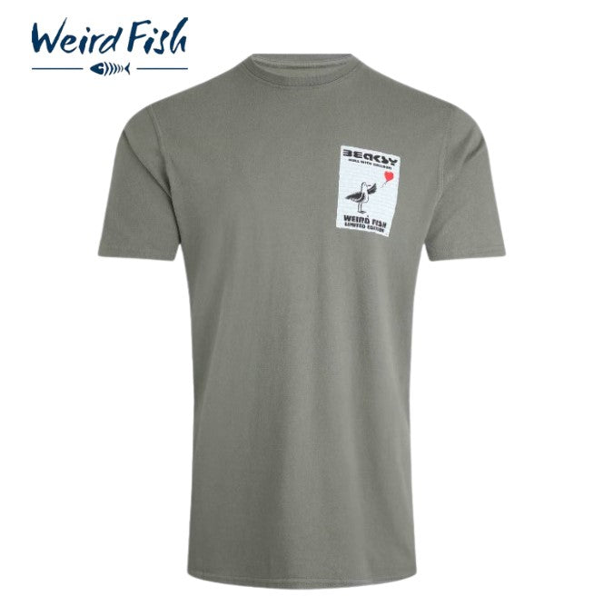 Weird Fish Beaksy Back Logo Tee Grey
