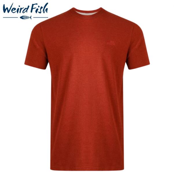Weird Fish Fished Burnt Henna T-Shirt Red