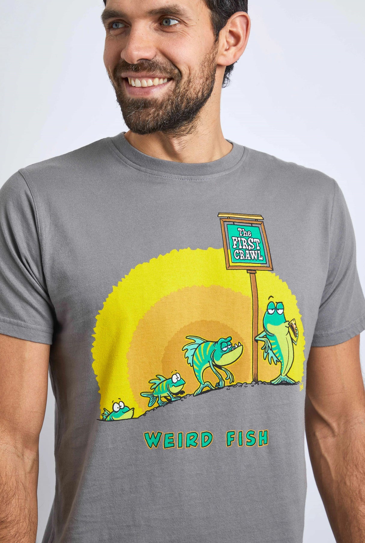 Weird Fish First Crawl Frost Grey Tee Grey