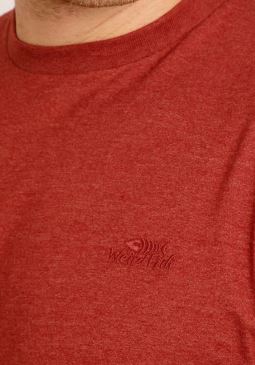 Weird Fish Fished Burnt Henna T-Shirt Red