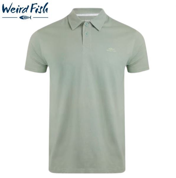 Weird Fish Jetstream Shadow Polo Shirt Grey