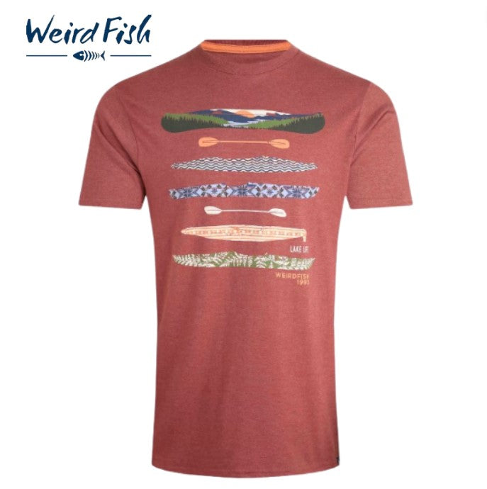 Weird Fish Lake Life Red T-Shirt Red