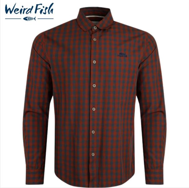Weird Fish Lando Burned Henna Shirt Red