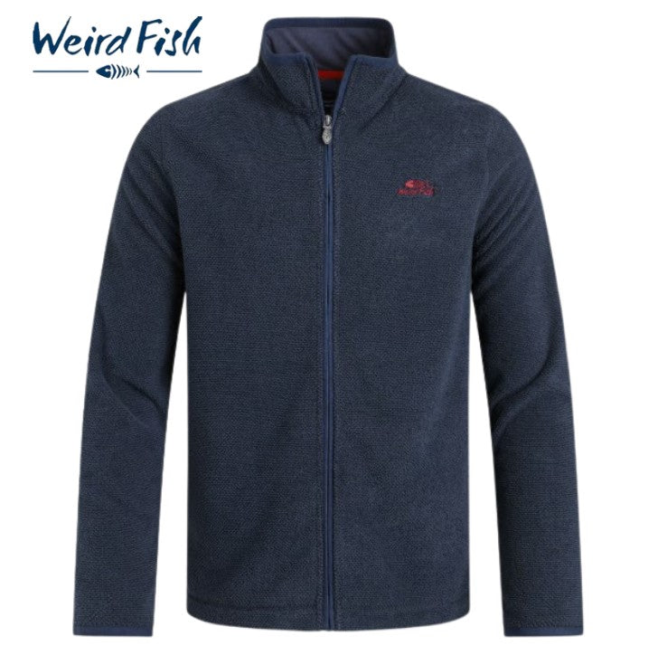 Weird Fish Merrill Full Zip Navy Fleece Navy